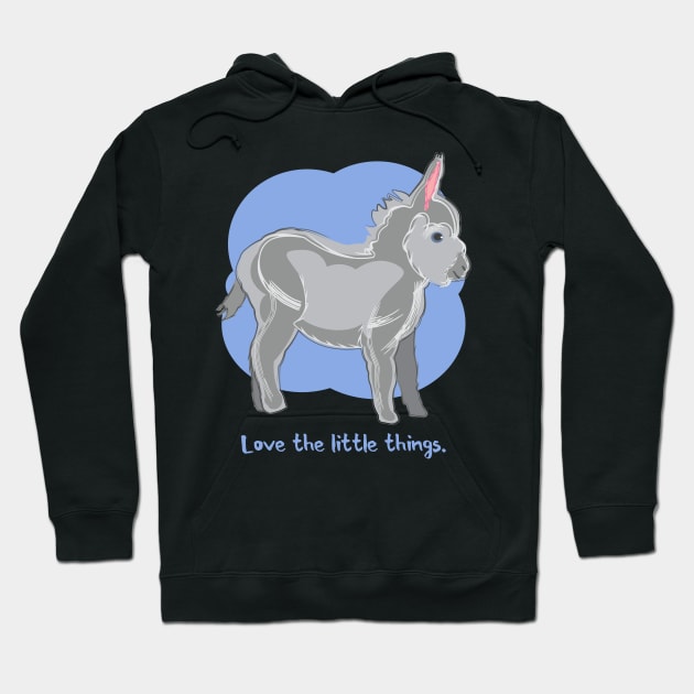 Love the Little Things Baby Donkey Hoodie by evisionarts